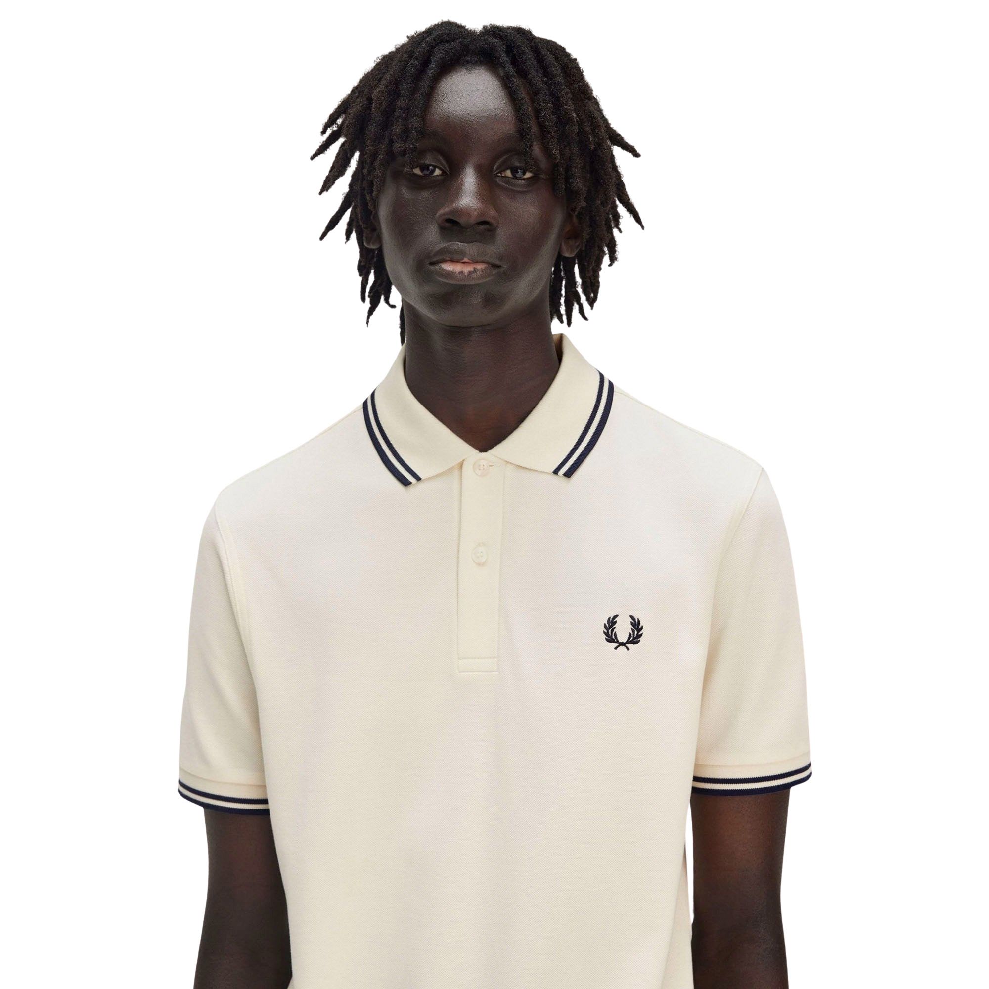 【FRED PERRY】Ls Twin Tipped Polo Shirt Fred Perry Twin Tipp Long Sleeve Polo Shirt Nav/Gunmetal